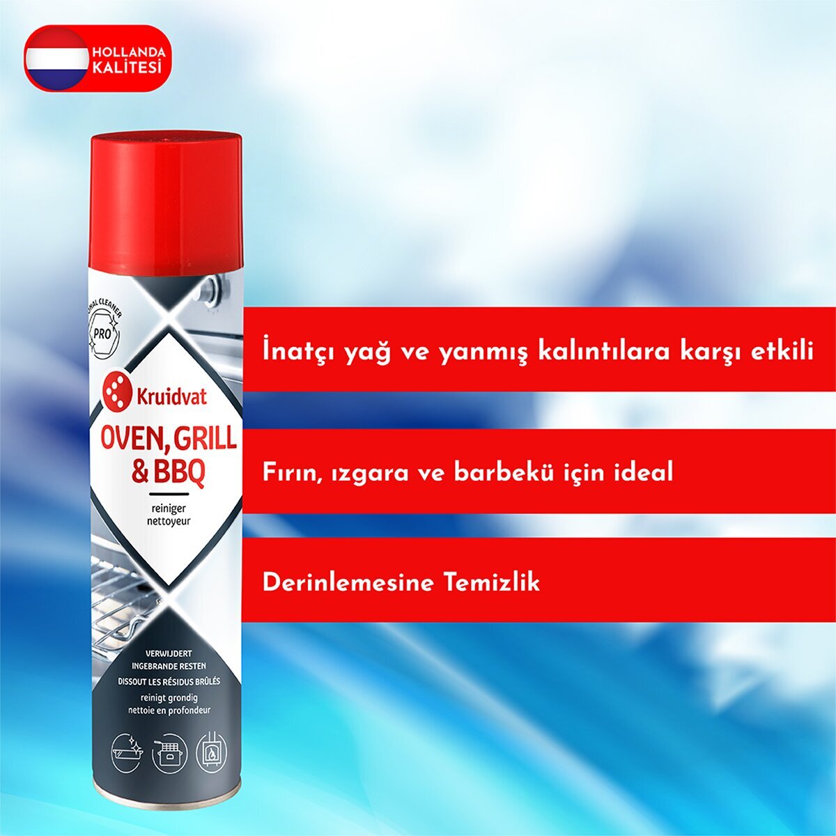 KRUIDVAT KRUIDVAT Kruidvat Güçlü Fırın & Izgara Yağ Çözücü Temizleyici 500 ml 1 of 3