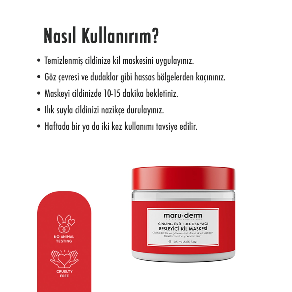  MARUDERM EXC. MARUDERM Maruderm Ginseng Özü + Jojoba Yağı Besleyici Kil Maskesi 105 ml  1 of 5 
