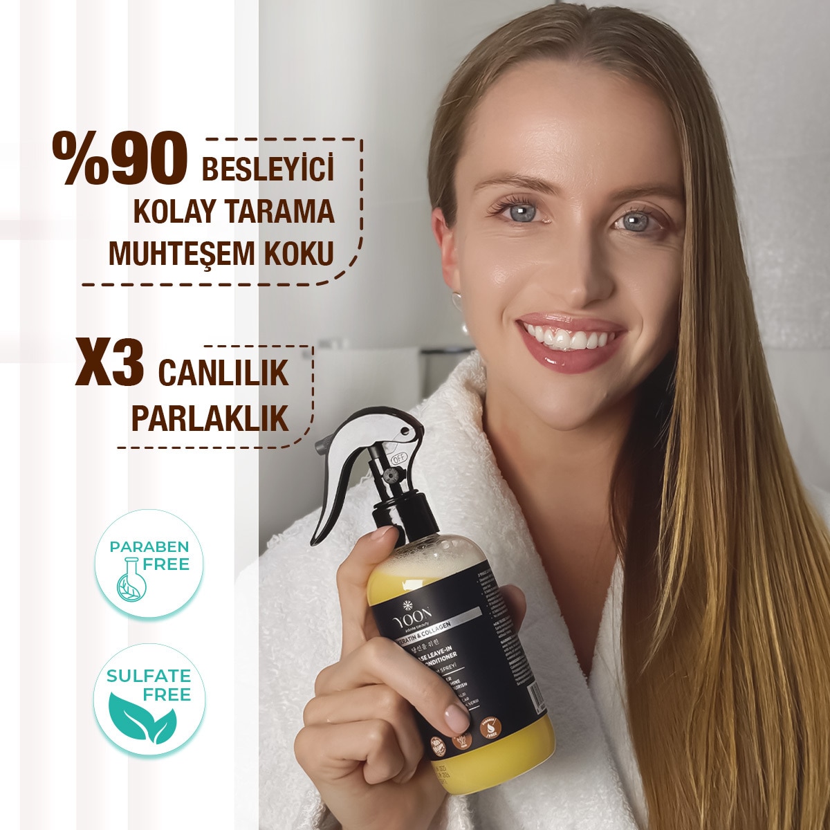  YOON YOON Yoon Keratin Saç Spreyi 250 ml  1 of 6 