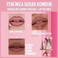 Maybelline New York Serum Etkili Hyaluronik Asit ve Besleyici Yağ İçeren Ruj Satin Upstate 101