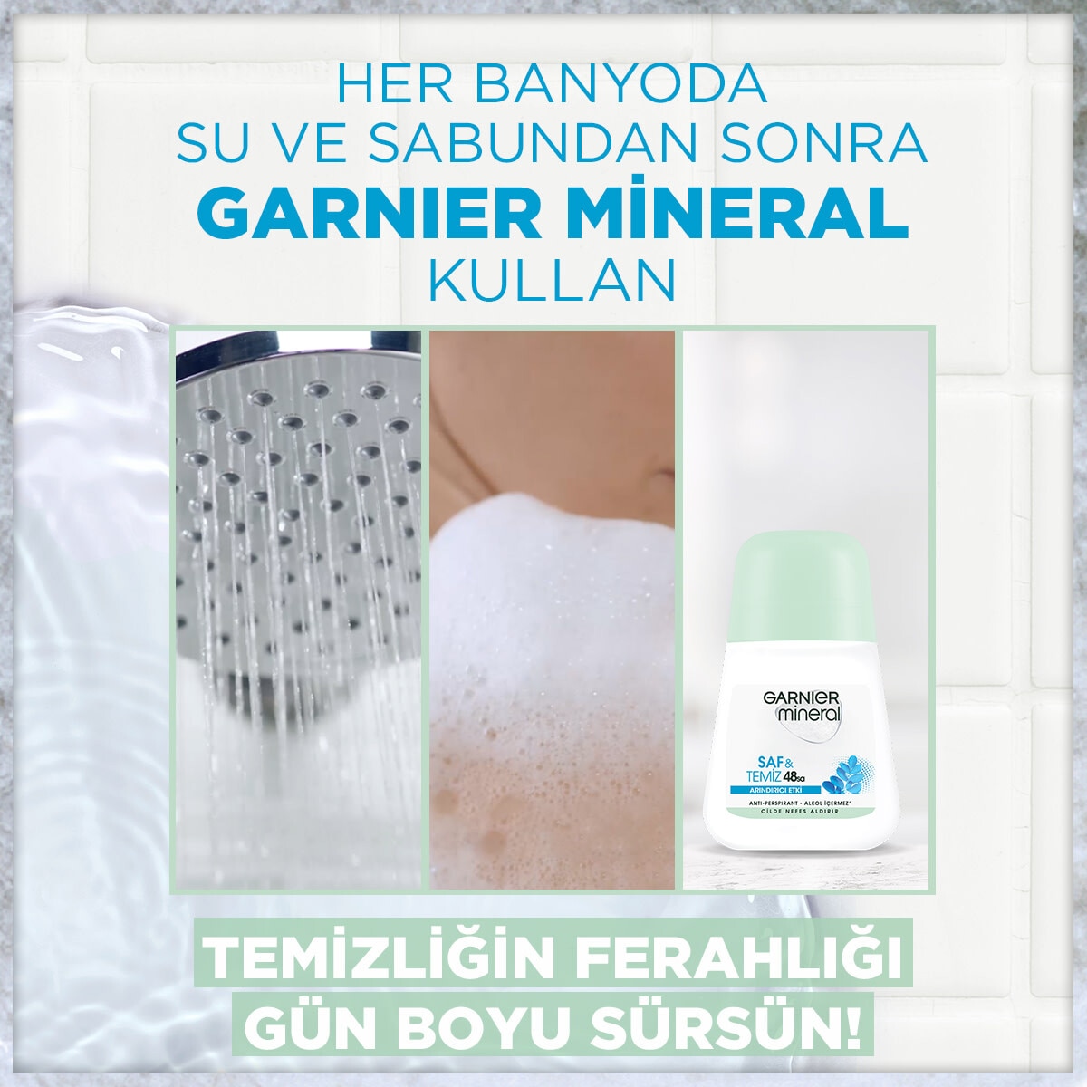  GARNIER GARNIER Garnier Mineral Saf ve Temiz Roll-On Deodorant  1 of 8 