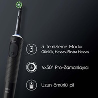 Oral-B Şarjlı/Elektrikli Diş Fırçası Vitality Pro 2'li Siyah&Lila Avantaj Paketi