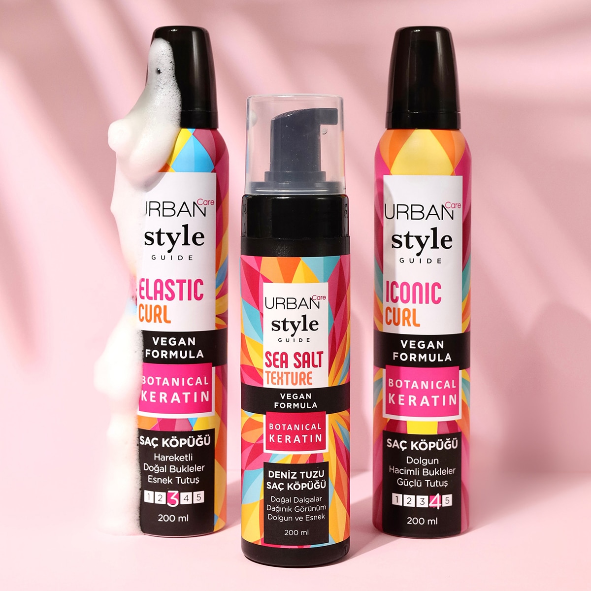  URBAN CARE URBAN CARE Urban Care Style Guide Saç Köpüğü Elastic Curl 200 ml  1 of 4 