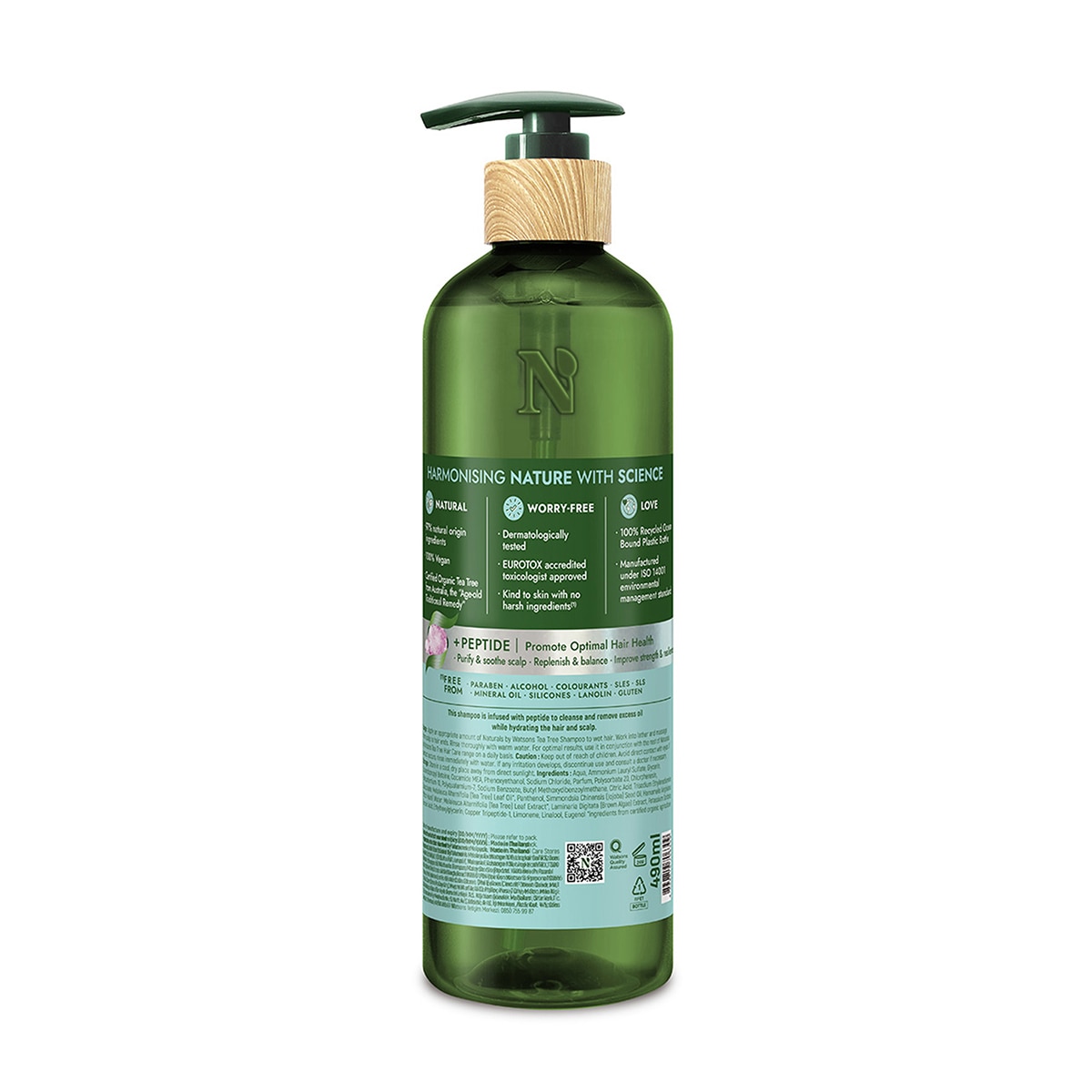  NATURALS BY WATSONS NATURALS BY WATSONS Naturals By Watsons Tea Tree Şampuan 490 ml  1 of 2 