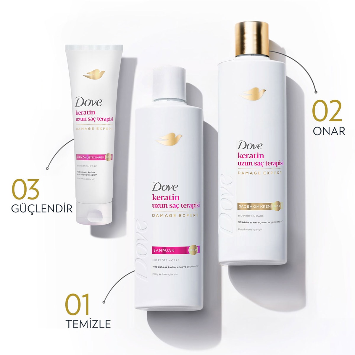  DOVE DOVE Dove Şampuan Keratin Uzun Saç Terapisi 375 ml  1 of 11 