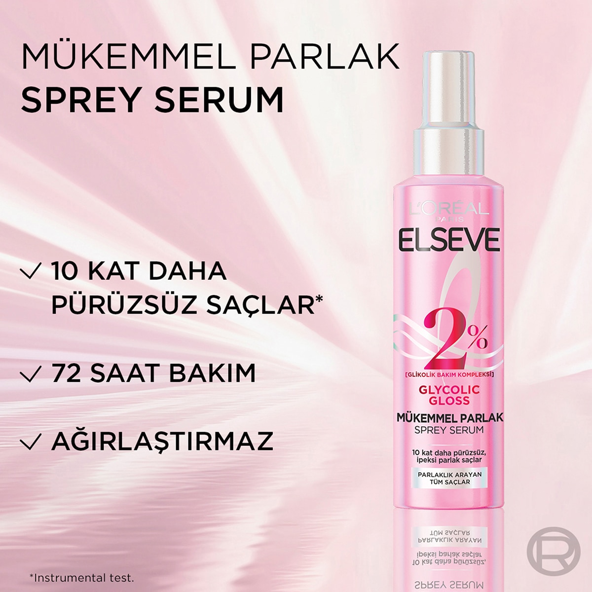 ELSEVE ELSEVE L'Oreal Paris Elseve Glycolic Gloss Mükemmel Parlaklık Veren Saç Bakım Sprey Serumu 150 ml 1 of 10