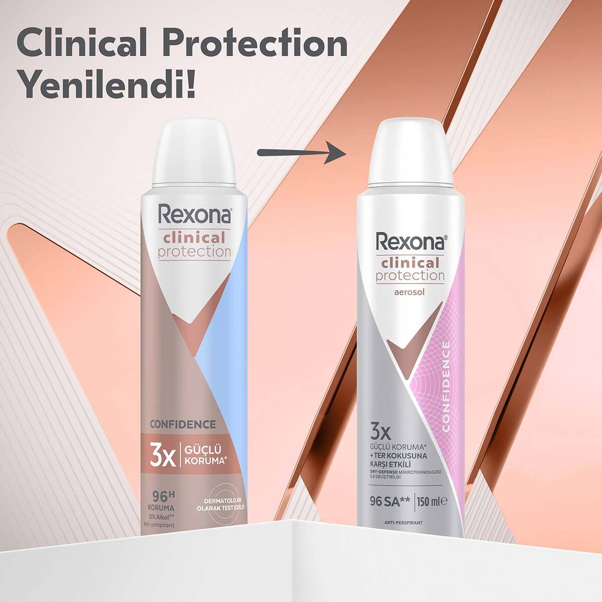  REXONA REXONA Rexona Clinical Protection Confidence Kadın Deodorant 150 ml  1 of 9 