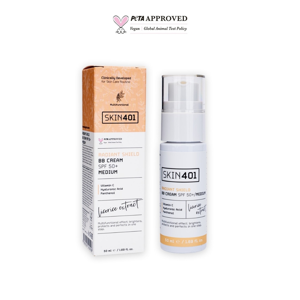  SKIN401 SKIN401 Skin401 Aydınlatıcı BB Krem SPF50+ / Orta Cilt Tonu 50 ml  