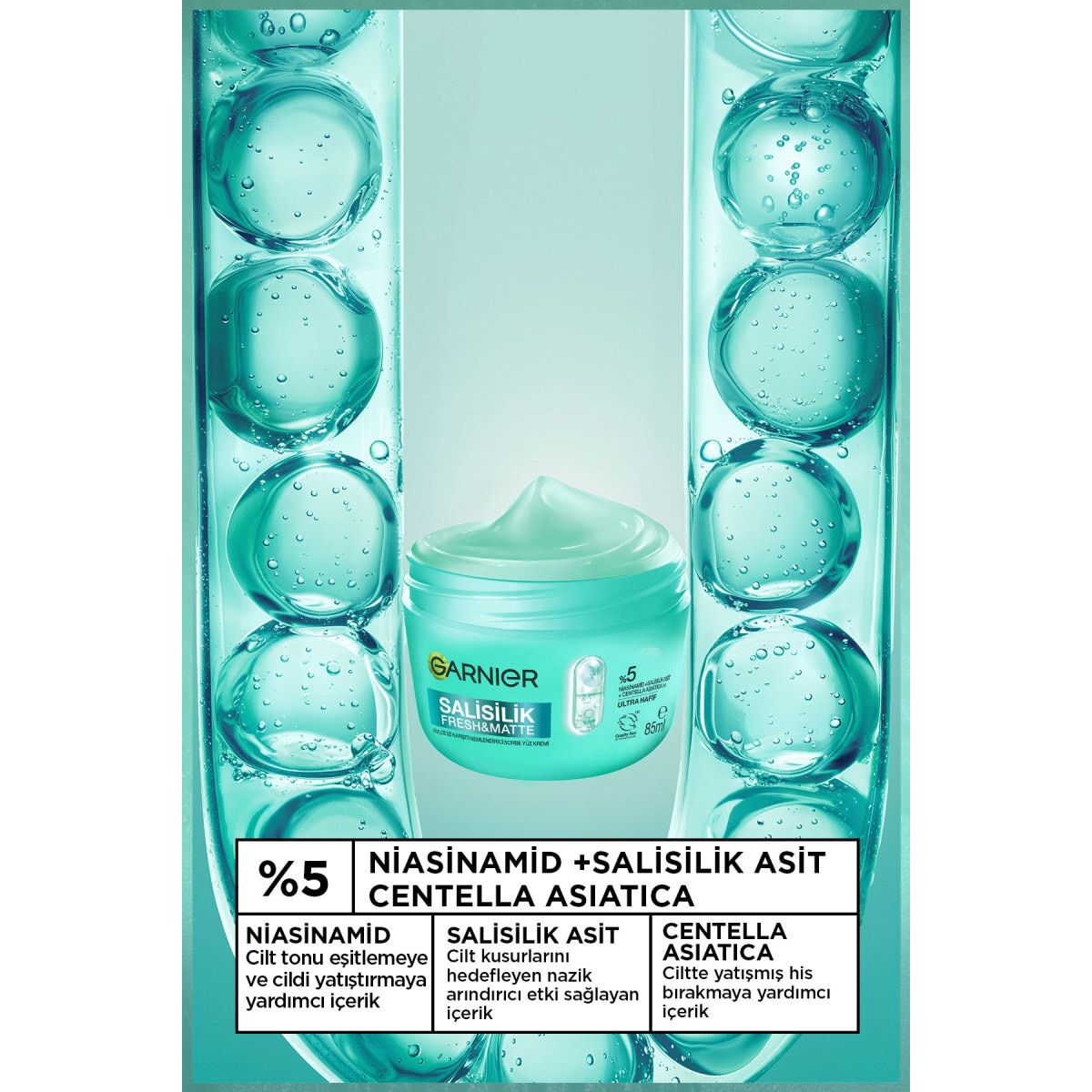  GARNIER GARNIER Garnier Salisilik Fresh & Matte Sorbe Yüz Kremi 85 ml  1 of 10 