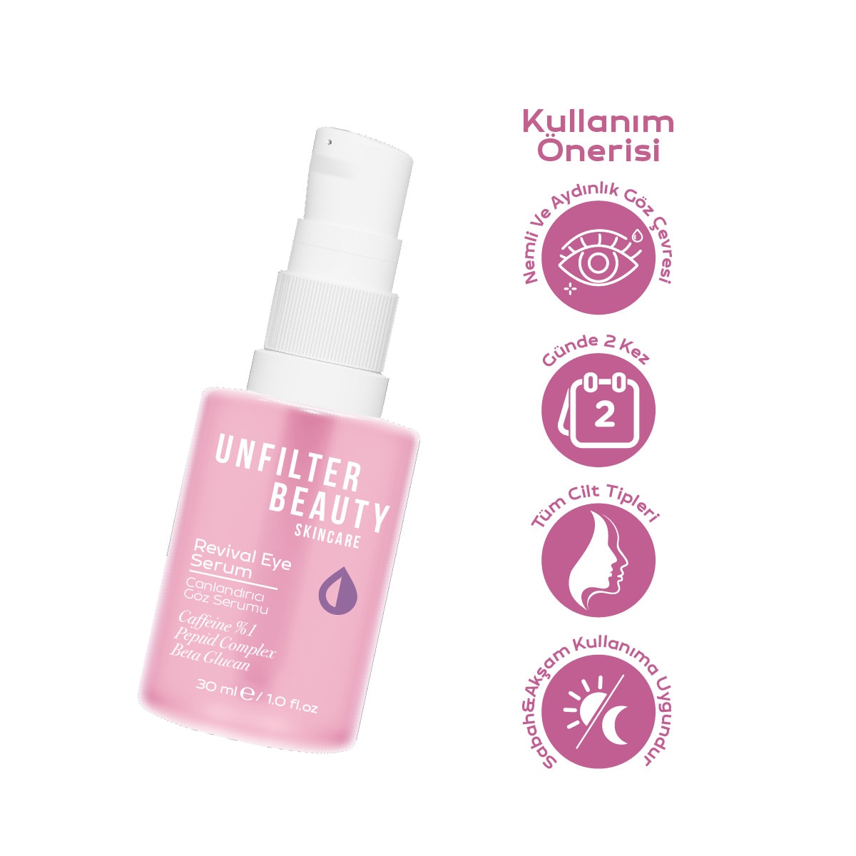  UNFILTER UNFILTER BEAUTY Unfilter Beauty Canlandırıcı Göz Serumu 30 ml  1 of 5 