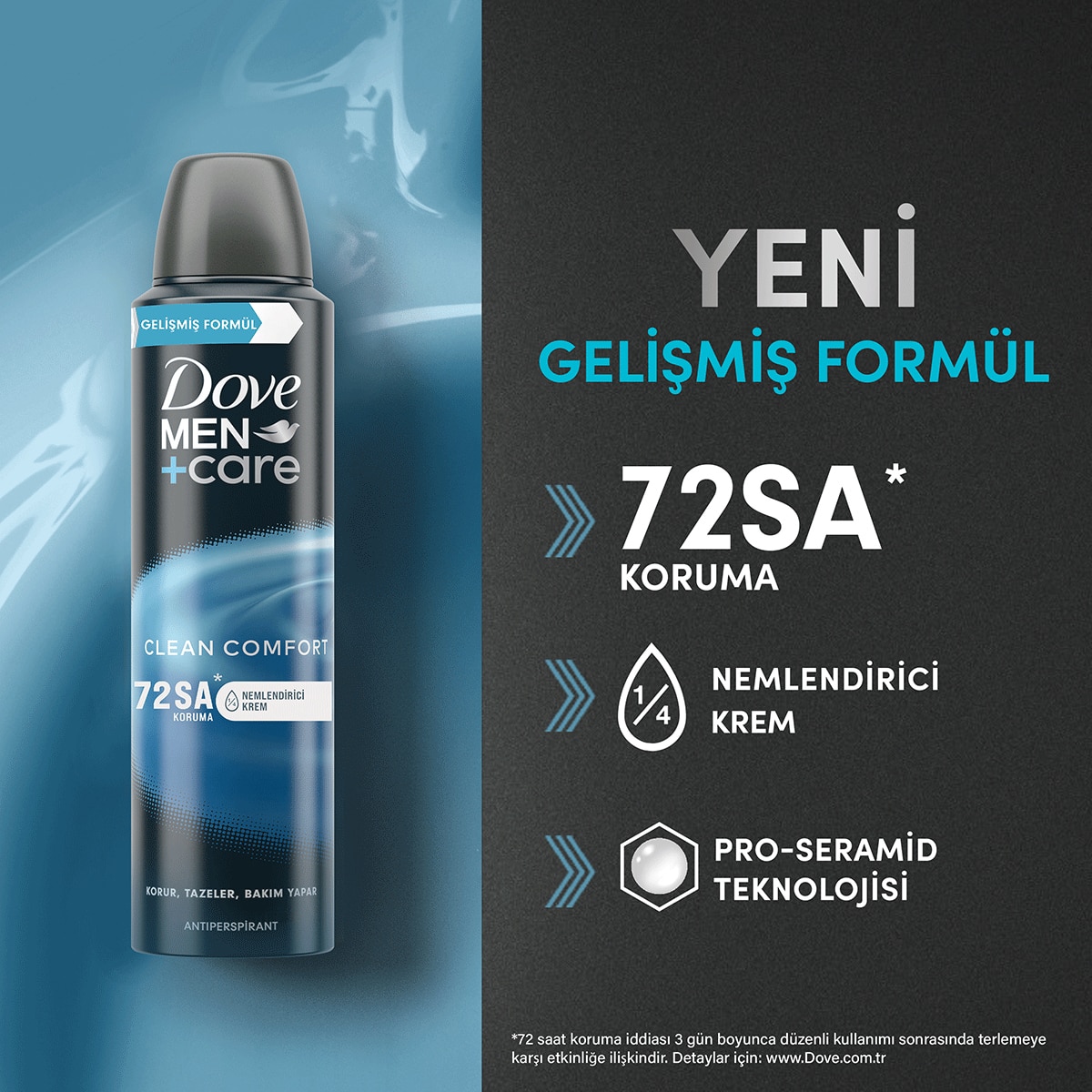 DOVE MEN DOVE Dove Men Care Sprey Deodorant 1/4 Nemlendirici Krem Clean Comfort 150 ml 1 of 10