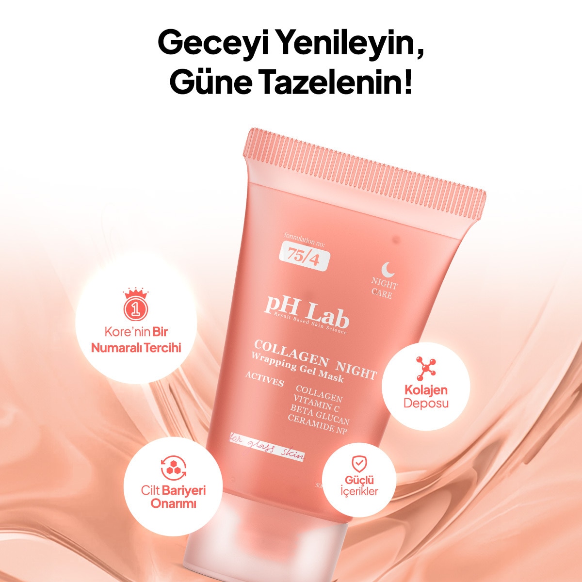  undefined PH LAB Ph Lab Collagen Night Soyulabilir Maske 50 ml  1 of 7 