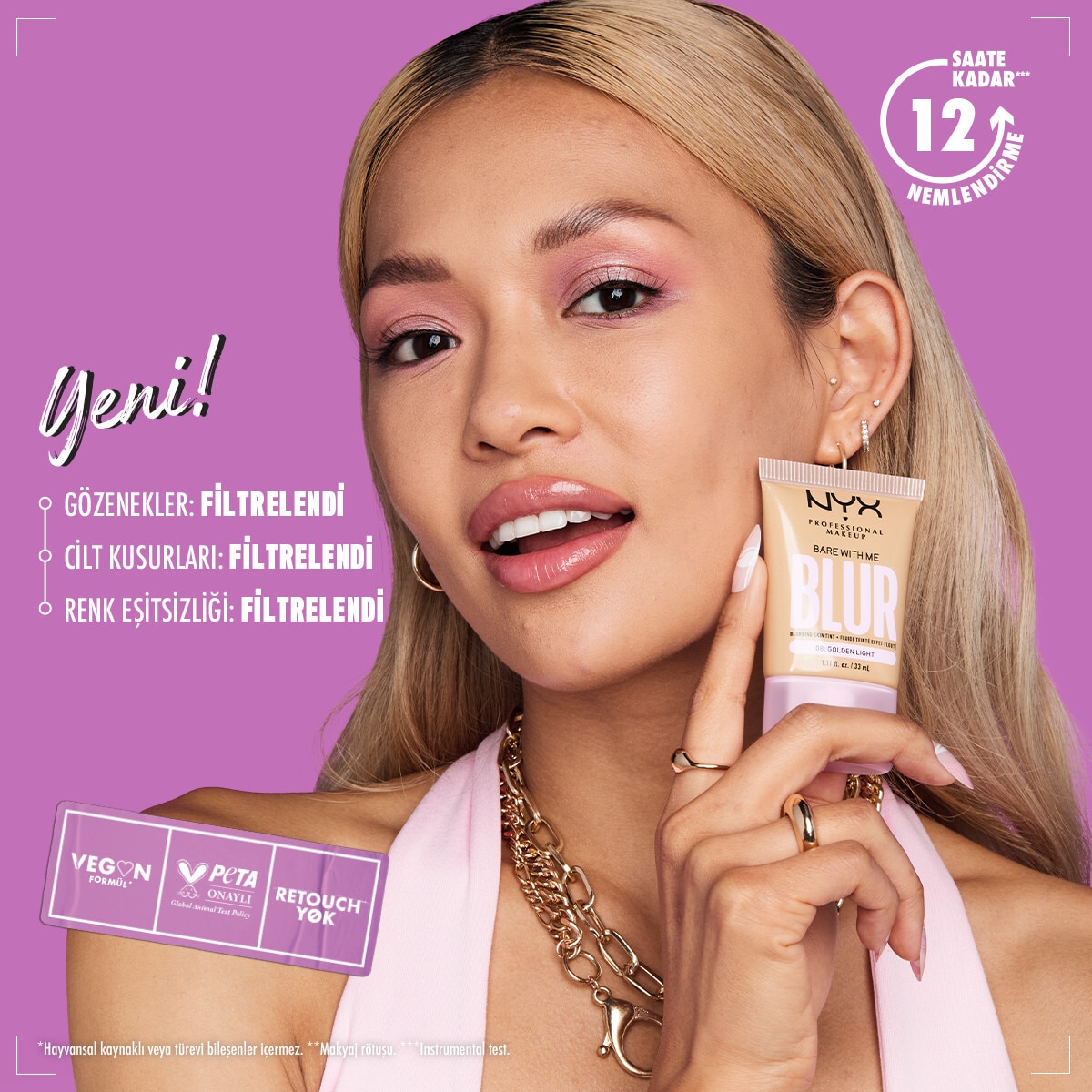  NYX NYX Nyx Professional Makeup Blur Tint Ciltte Filtre Etkili Fondöten 06 Soft Beige  1 of 5 