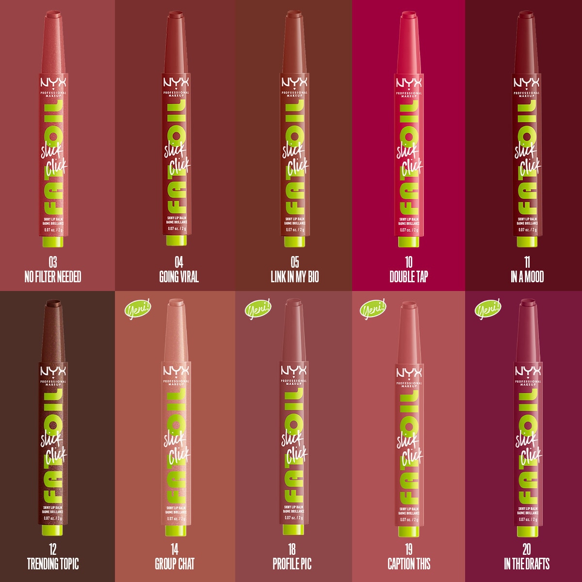  NYX NYX Nyx Professional Makeup Fat Oil Slick Click Parlatıcı Dudak Balmı 14 Group Chat  1 of 8 