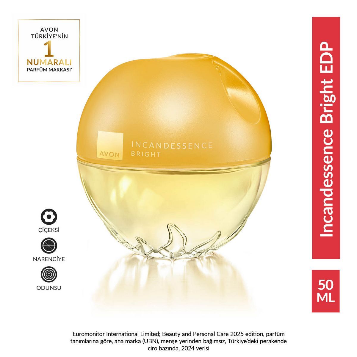  AVON AVON Avon Incandessence Bright Kadın Parfüm EDP 50 ml  Avon Incandessence Bright Kadın Parfüm EDP 50 ml