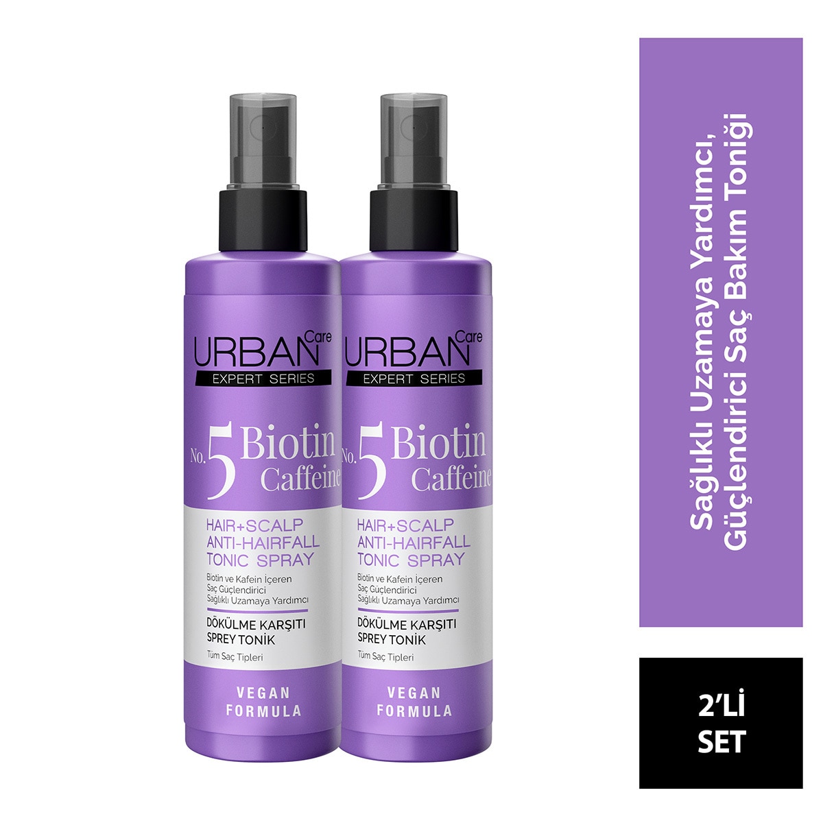 URBAN CARE EXC. URBAN CARE EXC. Urban Care Expert Biotin & Kafein Dökülme Karşıtı Saç Toniği 2x200 ml Set 1 of 2