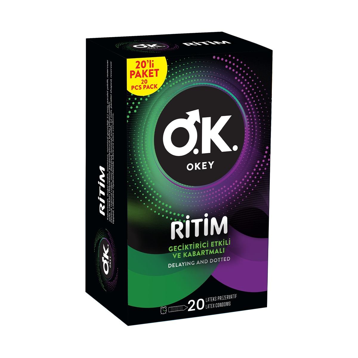 OKEY OKEY Okey Prezervatif Ritim 20'li 1 of 2