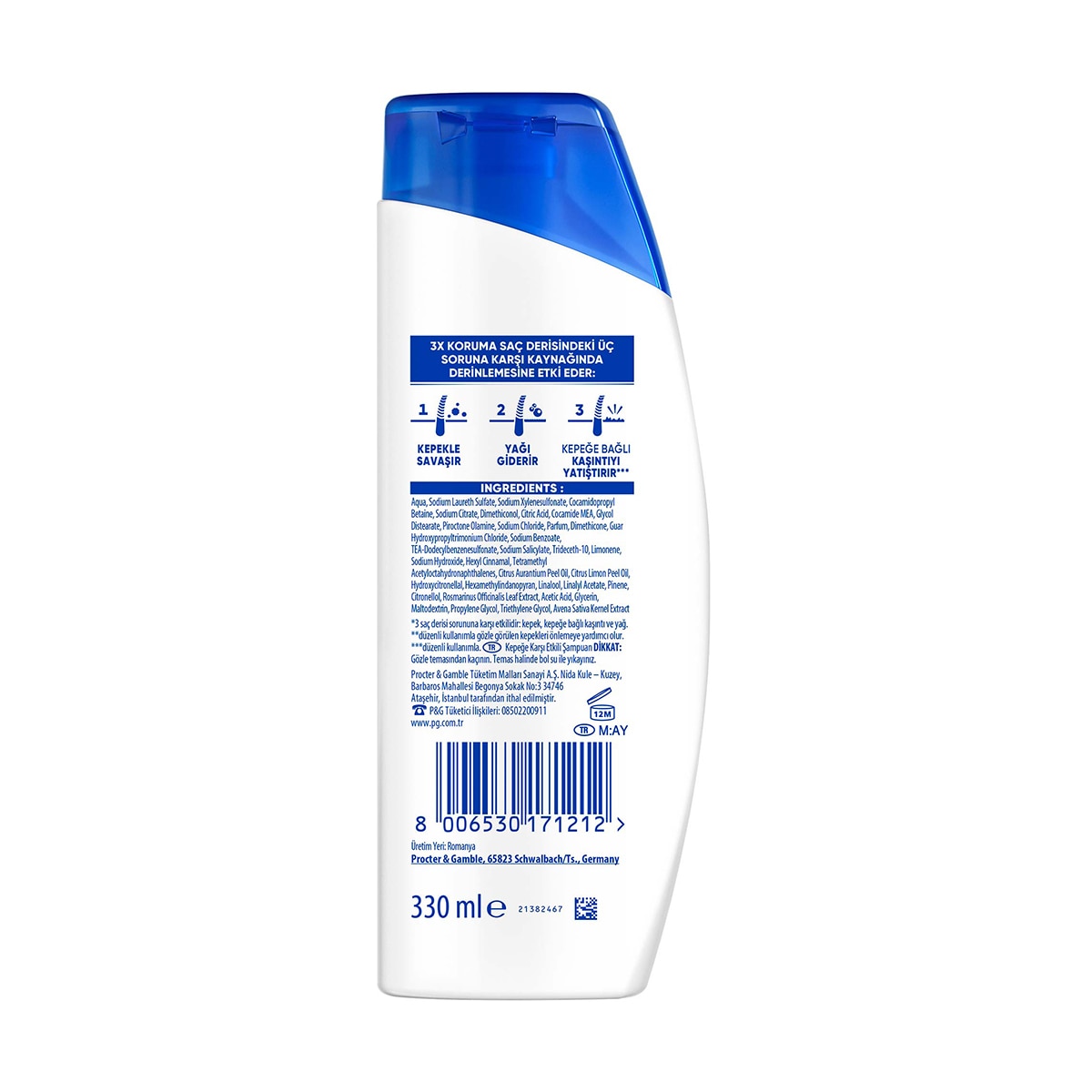  HEAD&SHOULDERS HEAD&SHOULDERS Head & Shoulders Şampuan Gür ve Güçlü Saçlar 330 ml  1 of 10 