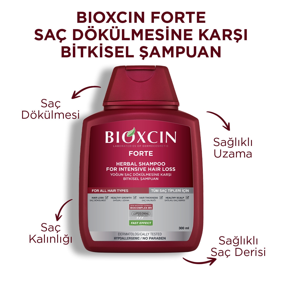  BIOXCIN BIOXCIN Bioxcin Forte Şampuan Yoğun Saç Dökülmesine Karşı 300 ml  1 of 7 