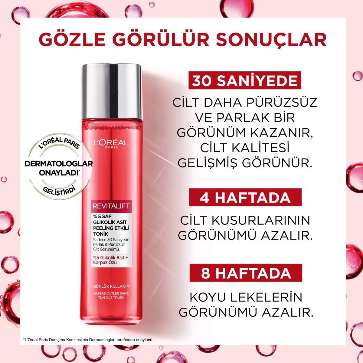 LOREAL PARIS LOREAL PARIS L'Oreal Paris Revitalift %5 Saf Glikolik Asit Peeling Etkili Tonik 1 of 5