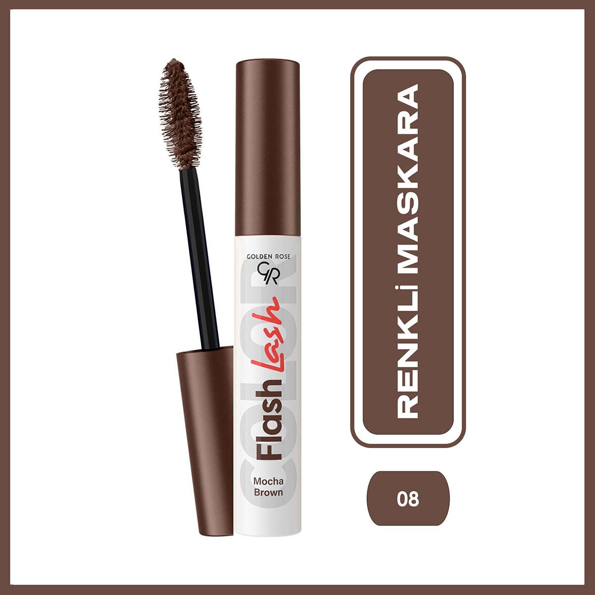 GOLDEN ROSE GOLDEN ROSE Golden Rose Flash Lash Kahverengi Maskara Mocha Brown No: 08 1 of 4