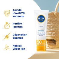 Nivea Sun SPF50 Hassas Yatıştıran Nemlendirici Yüz Güneş Kremi 50 ml
