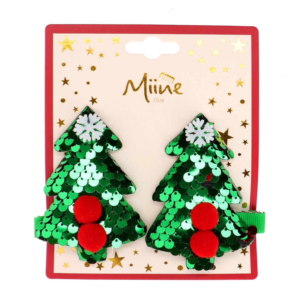  MIINE MIINE Miine Yılbaşı Saç Tokası Parlak Çam  1 of 1 Miine Yılbaşı Saç Tokası Parlak Çam