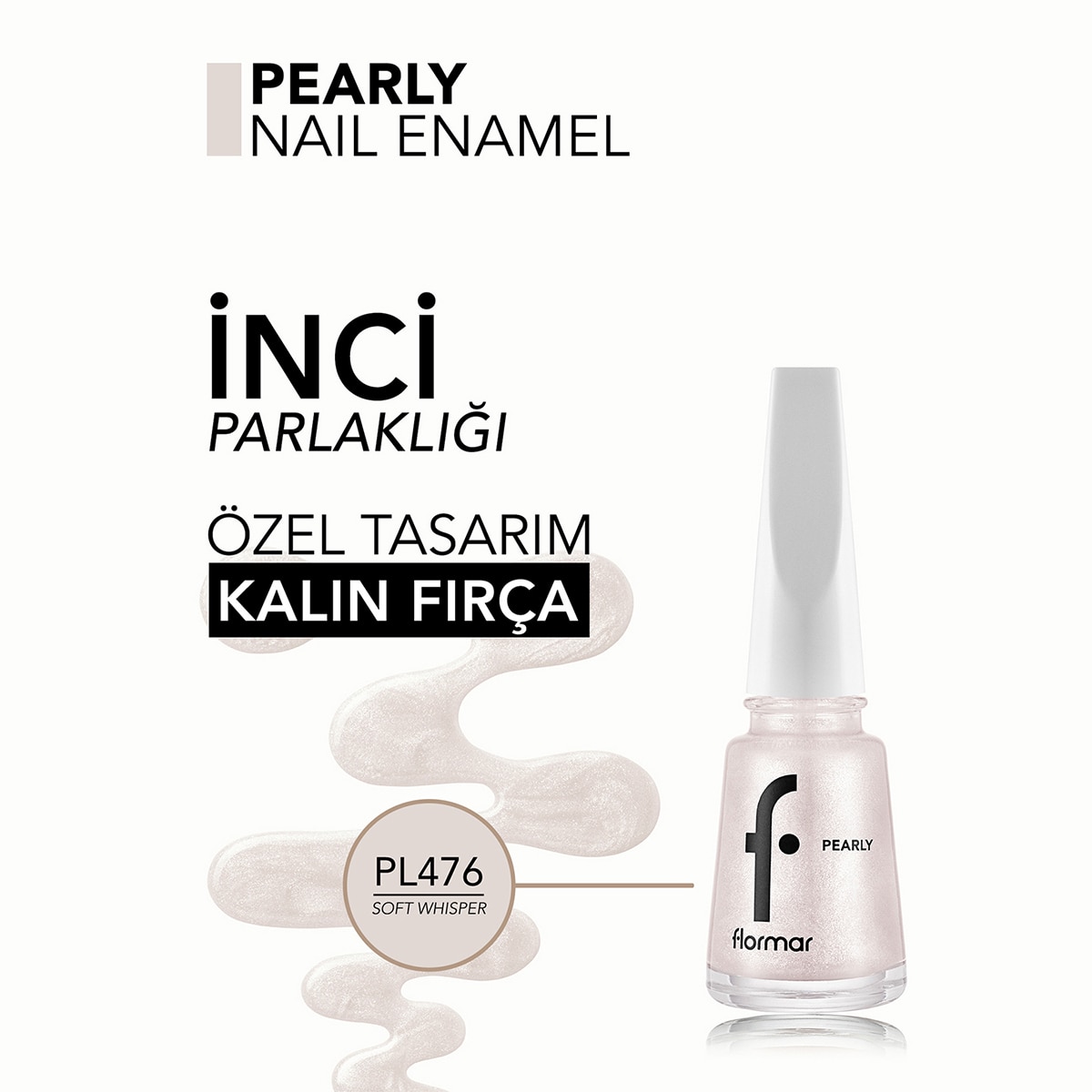  FLORMAR FLORMAR Flormar Pearly Oje No: 476-Soft Whisper  1 of 5 