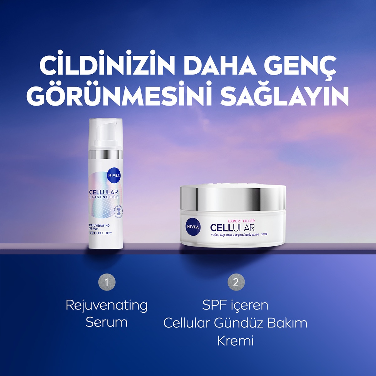 NIVEA VISAGE NIVEA VISAGE Nivea Cellular Epigenetics Rejuvenating Yaşlanma Karşıtı Cilt Serumu 30 ml  1 of 8 
