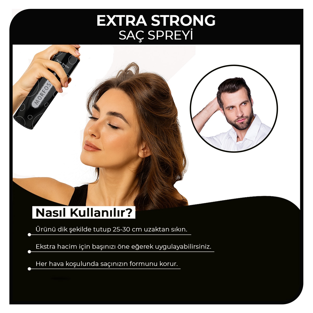  undefined MORFOSE EXC. Morfose Ultra Strong Saç Spreyi 270 ml  1 of 5 