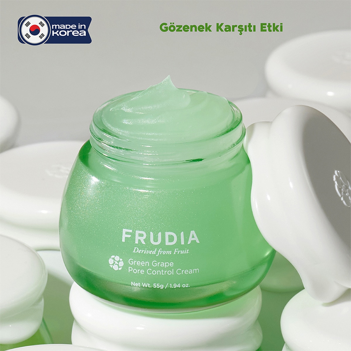 FRUDIA Frudia Green Grape Gözenek Kontrol Krem 55 g 163970 | Watsons