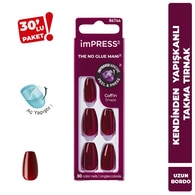  KISS IMPRESS Kiss Impress Color Kendinden Yapışkanlı Takma Tırnak Uzun Mürdüm Medium 511 