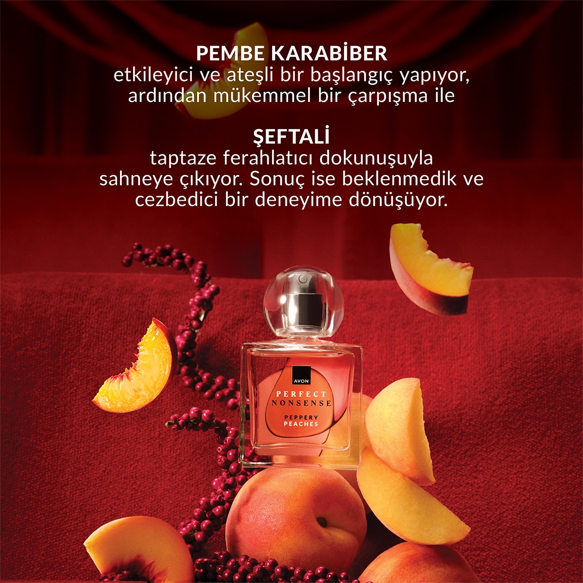  AVON AVON AVON PERFECT NONSENSE EDP PEPPERY PEACHES 50ML  1 of 3 