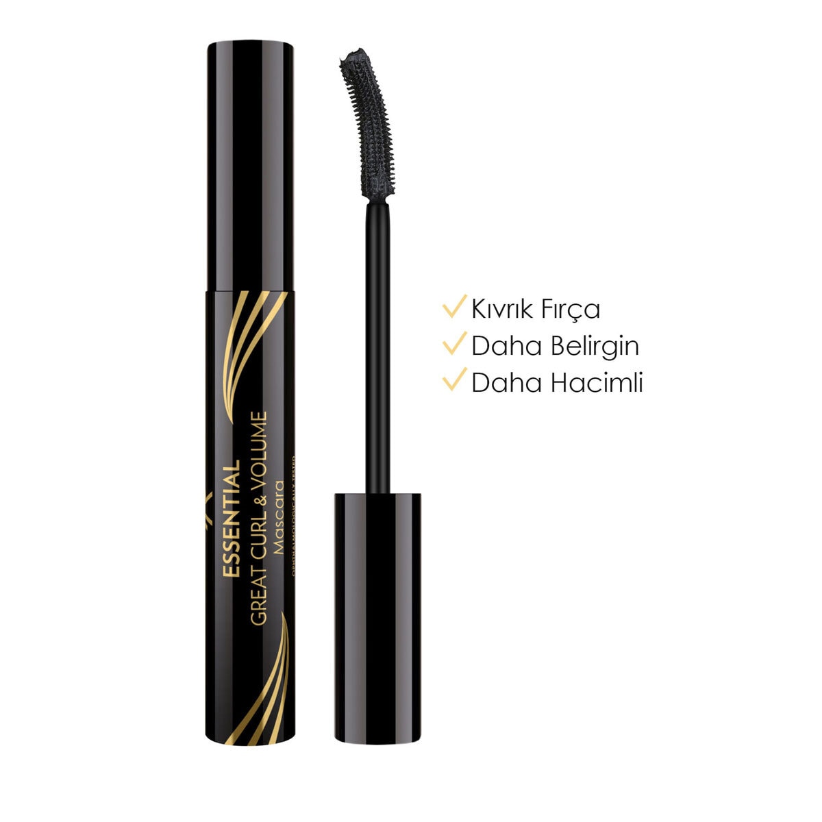GOLDEN ROSE GOLDEN ROSE Golden Rose Essential Kıvrım ve Hacim Etkisi Veren Maskara 1 of 5