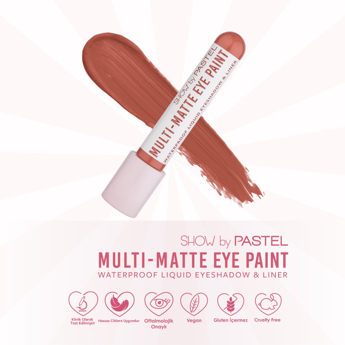  SHOW BY PASTEL SHOW BY PASTEL Show By Pastel Multi-Matte Eye Paint Waterproof Mat Likit Far ve Eyeliner 84 Mood  1 of 7 