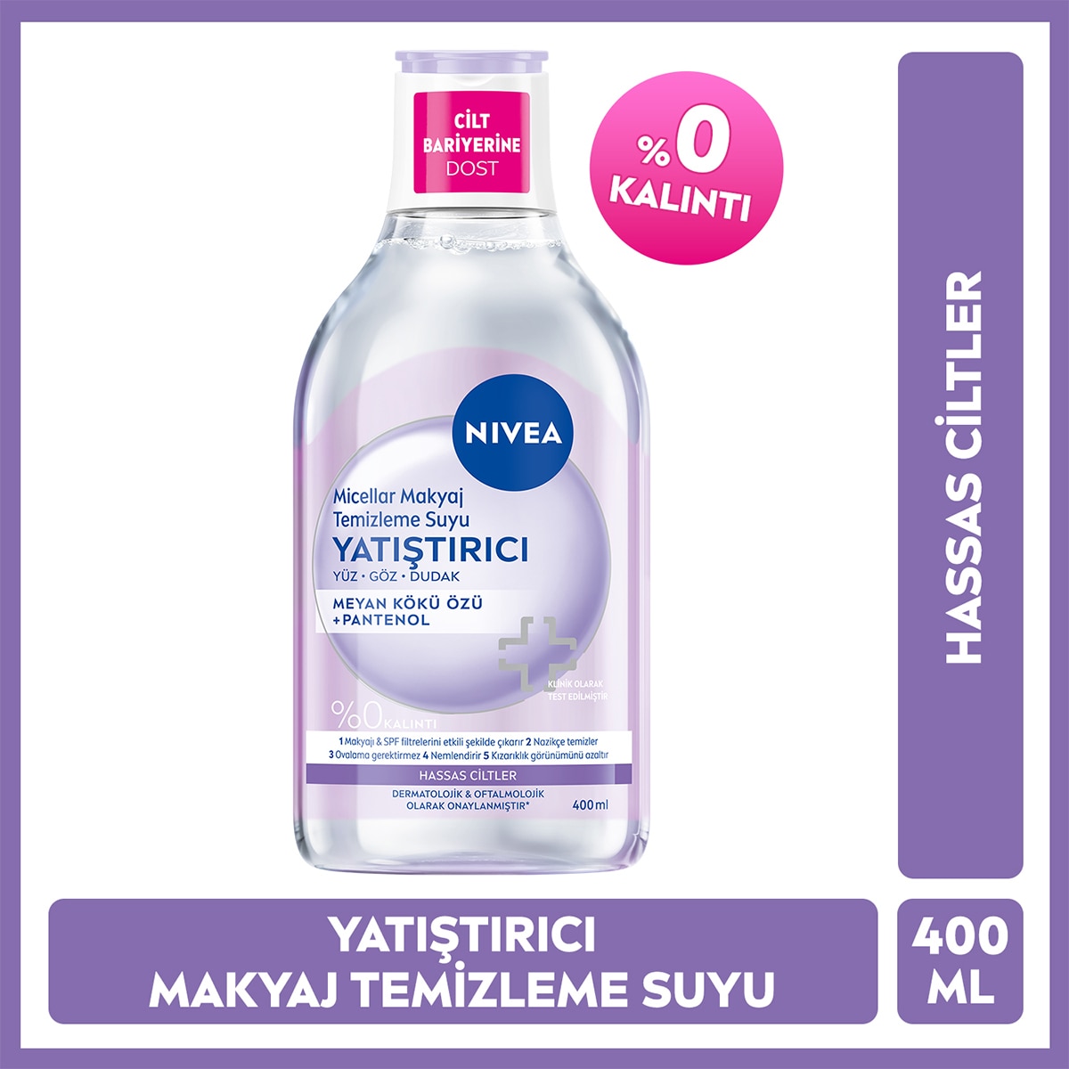  NIVEA VISAGE NIVEA VISAGE Nivea Yatıştırıcı Micellar Makyaj Temizleme Suyu 400 ml  Nivea Yatıştırıcı Micellar Makyaj Temizleme Suyu 400 ml