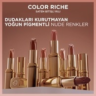 L'Oreal Paris Color Riche Saten Bitişli Ruj 520 Nude Defiant