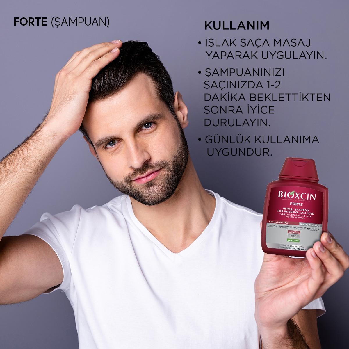 BIOXCIN BIOXCIN Bioxcin Forte Şampuan Yoğun Saç Dökülmesine Karşı 300 ml  1 of 7 