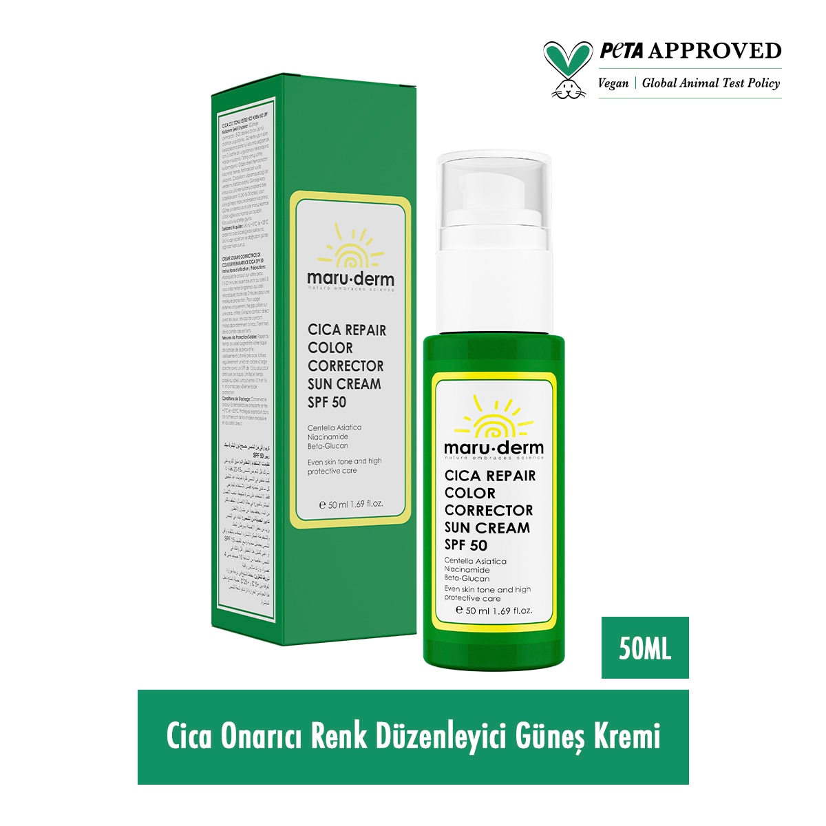  MARUDERM MARUDERM Maruderm SPF+50 Cica Güneş Kremi 50 ml  1 of 2 