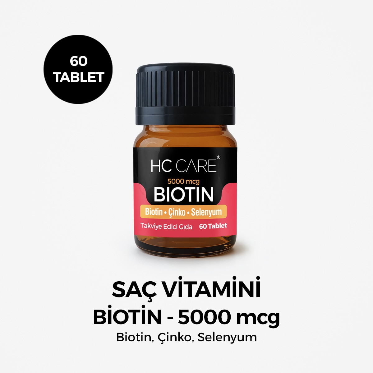 HC CARE HC CARE HC Care Saç Vitamini Biotin 60 Tablet 1 of 2