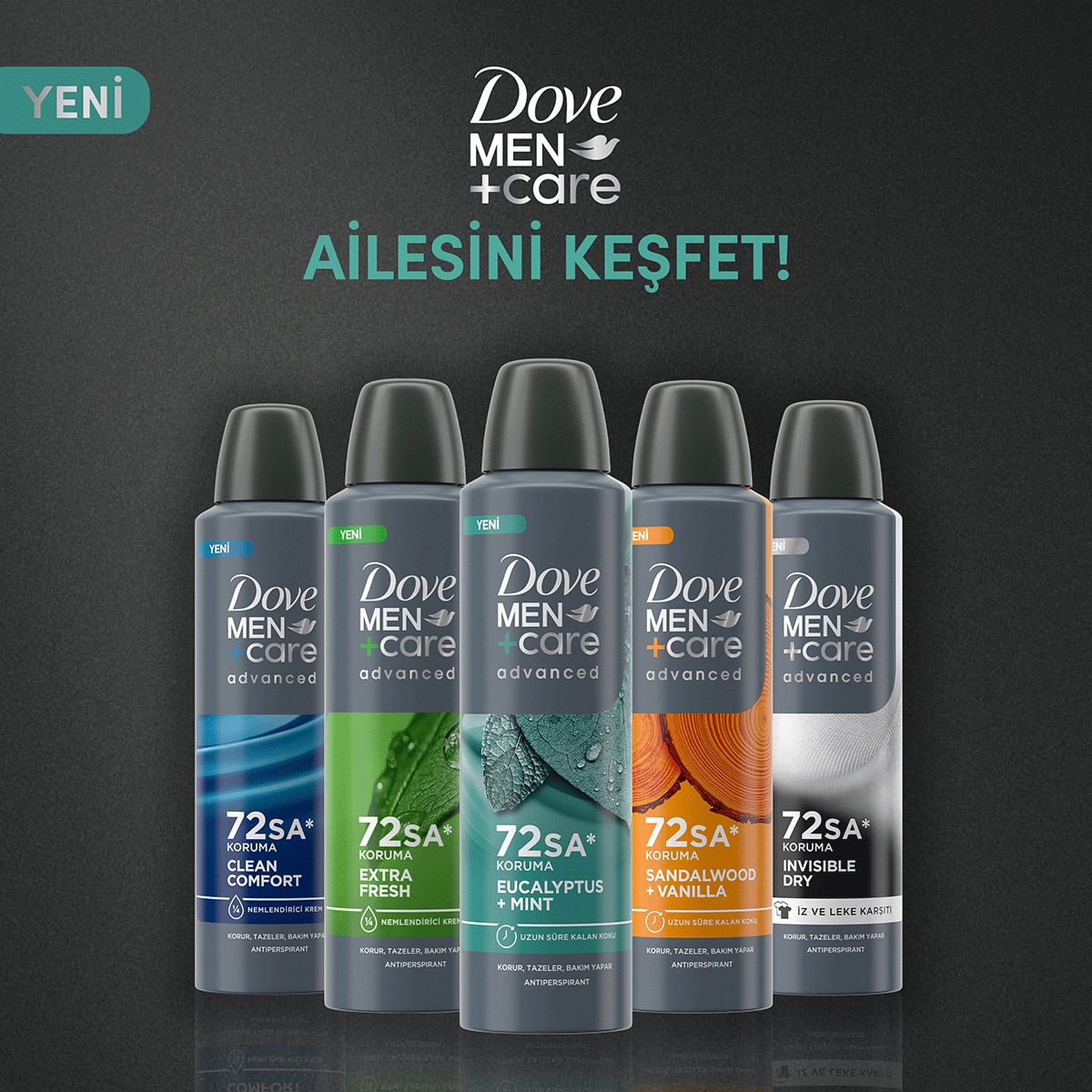  DOVE DOVE Dove Men Eucalyptus & Mint Deodorant 150 ml  1 of 10 