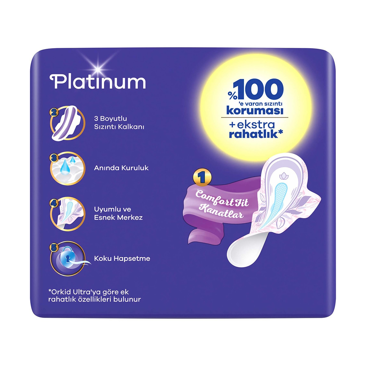 ORKID ORKID Orkid Platinum Hijyenik Ped Normal 8 Adet 1 of 12