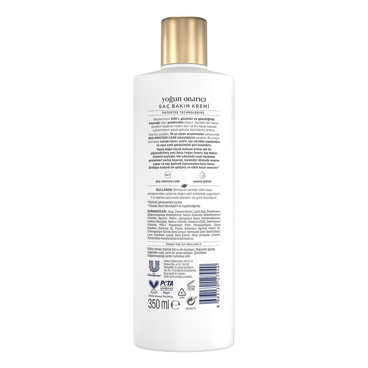 DOVE DOVE Dove Saç Bakım Kremi Yoğun Onarıcı 350 ml 1 of 11