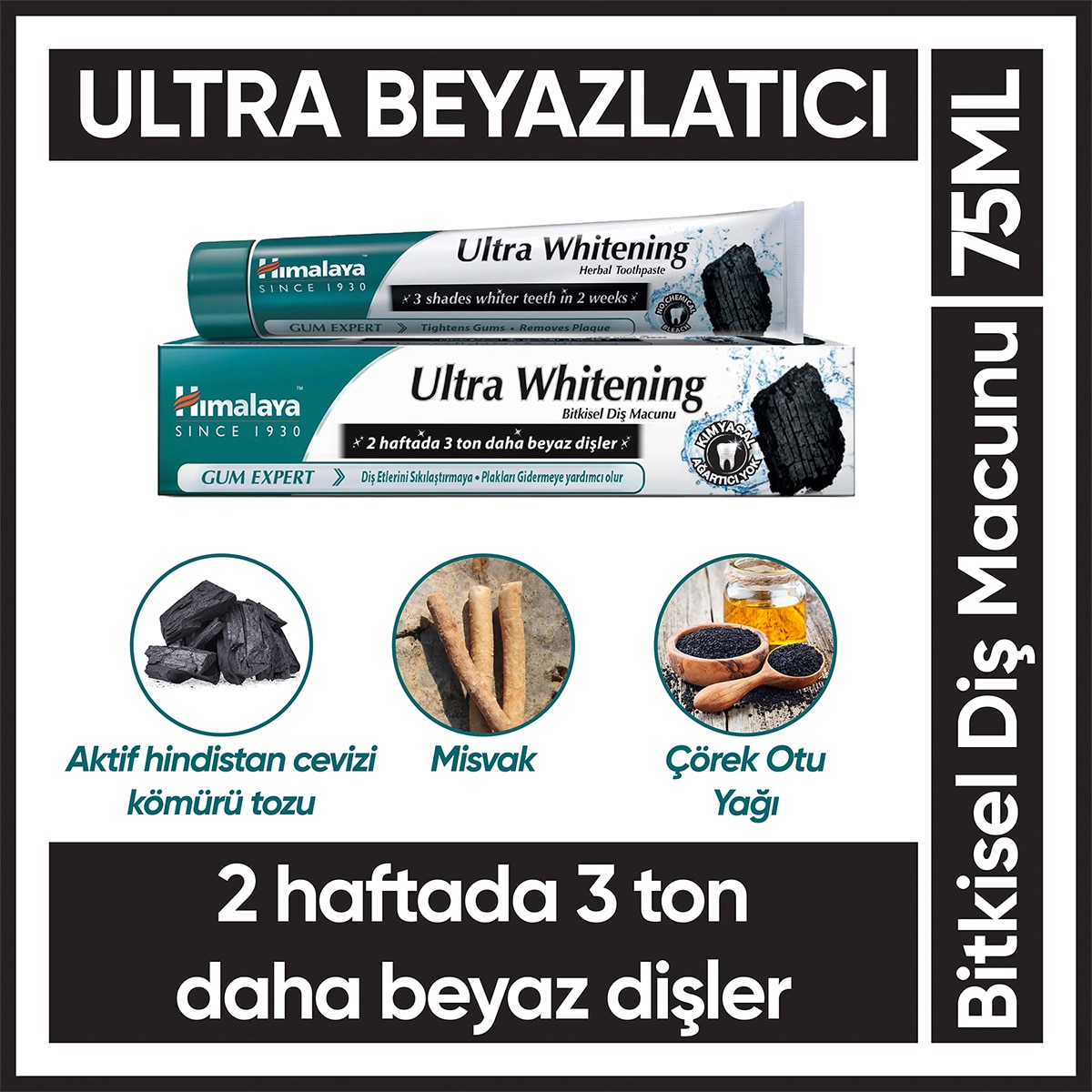HİMALAYA HİMALAYA Himalaya Diş Macunu Bitkisel Ultra Beyazlatıcı 75 ml 1 of 1
