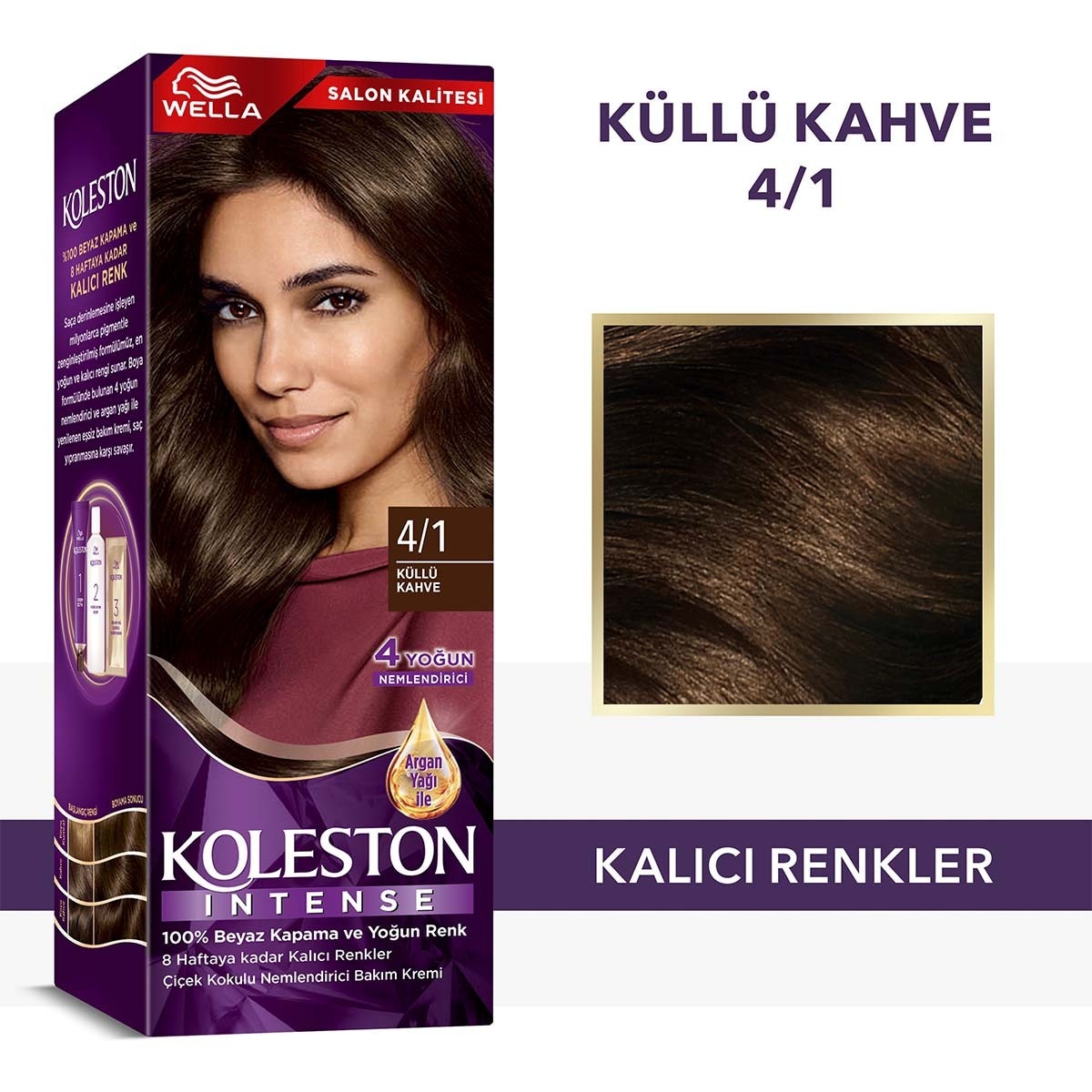  KOLESTON KOLESTON NATURALS Wella Koleston Intense Saç Boyası 4/1 Küllü Kahve  1 of 7 
