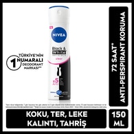 NIVEA DEO NIVEA DEO Nivea Kadın Sprey Deodorant Black & White Invisible Clear 150 ml