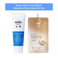Mia Klinika Beyazlatıcı Pirinç Peeling 15 ml + Bariyer Onarıcı Krem 50 ml Set