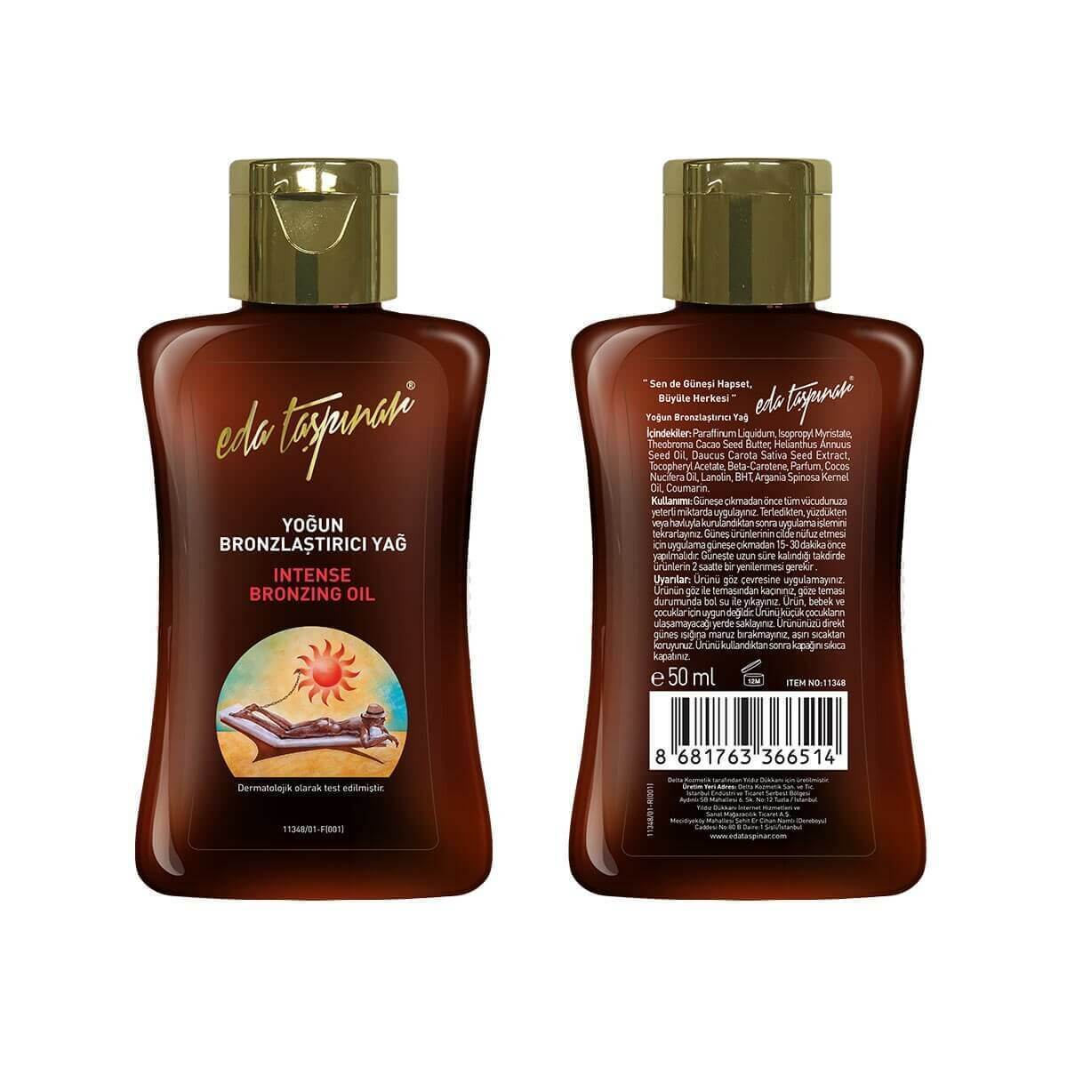  EDA TAŞPINAR EDA TAŞPINAR Eda Taşpınar Yoğun Bronzlaştırıcı Yağ 50 ml  1 of 3 