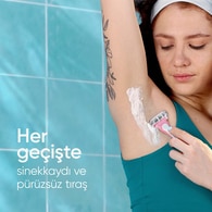 Gillette Venus Smooth Miami 3'lü Kadın Kullan At Tıraş Bıçağı