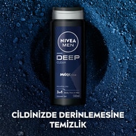 Nivea Men Erkek Banyo ve Duş Jeli Deep Dimension 500 ml Vücut Saç Yüz